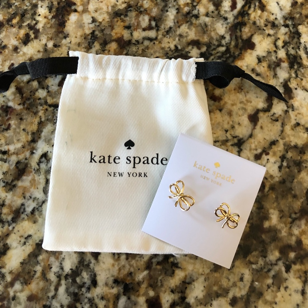 Kate Spade Never Worn Bow Meets Girl Bow earrings